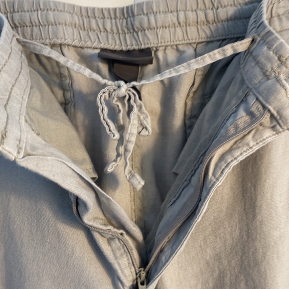 H&M men's size XL grey linen cotton blend Bermuda shorts neutral minimalist - Picture 5 of 8